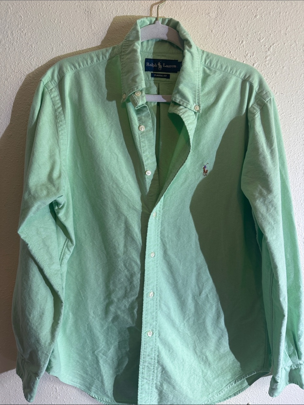 Ralph Lauren Light Mint Green Button-Down Shirt